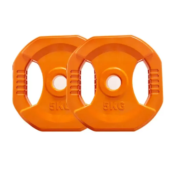 Rubber-Coated Cast Iron Weight Plates for Aerobics, Weightlifting & Squats - Image 2